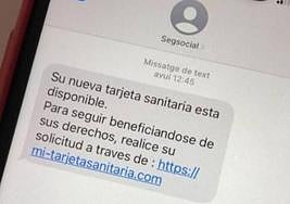Alertan de una estafa por SMS que pide actualizar la tarjeta sanitaria