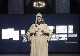 La imagen del Sagrado Corazón, en la exposición 'Venga tu reino' en la Catedral de Valladolid.