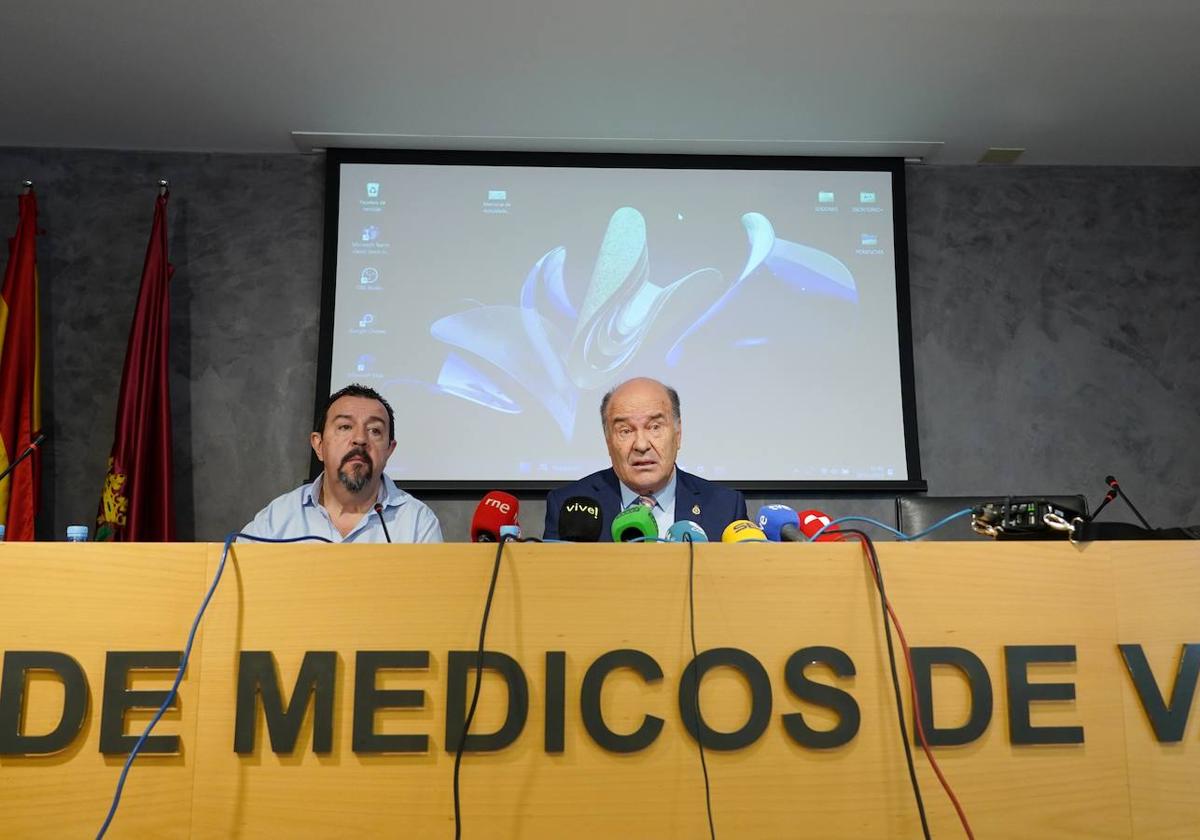 José María Soto y José Luis Díaz Villarig, en la rueda de prensa en Valladolid.