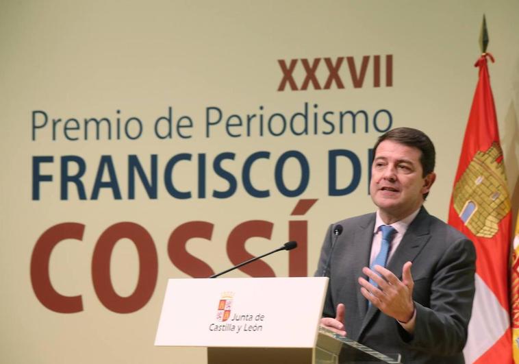 Mañueco, en la entrega de los premios Cossío.