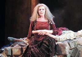 Concha Velasco, durante la representación de 'Hécuba'