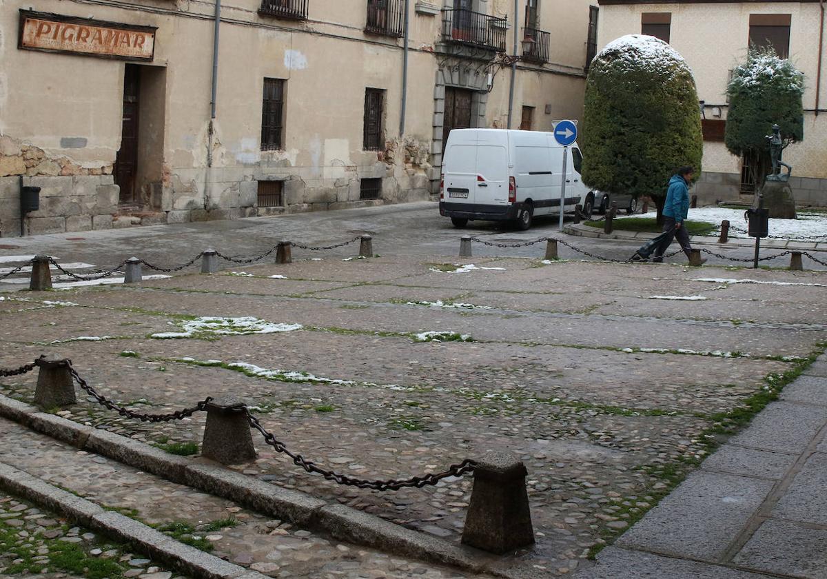 Plaza de Guevara, en Segovia, donde permanece enterrado el foro romano.