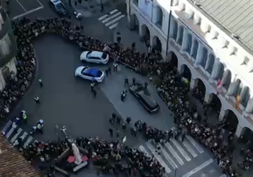 El funeral de Concha Velasco en Valladolid, a vista de dron