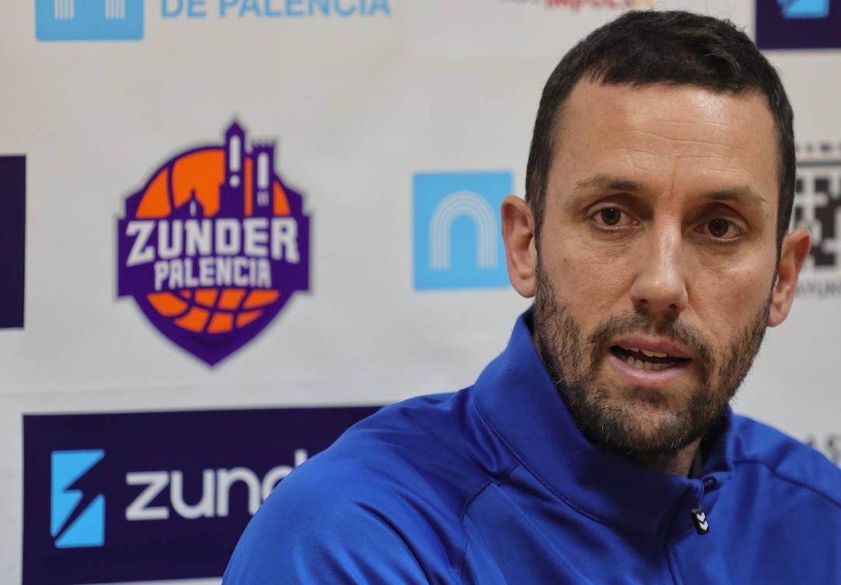 Marco Justo, entrenador del Zunder Palencia, este jueves.