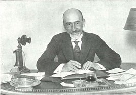 Jacinto Benavente en 1922, año en que recibió el Premio Nobel de Literatura.