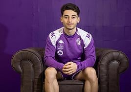 Raúl Moro, este martes, en el interior del estadio José Zorrilla