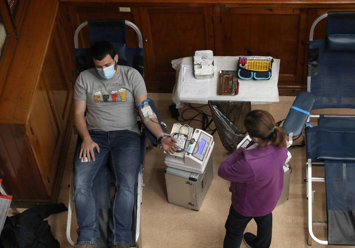 Donación de sangre en el maratón de la Diputación del año pasado.