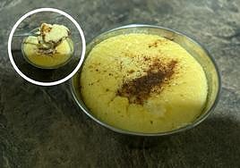 El postre, listo para degustar.