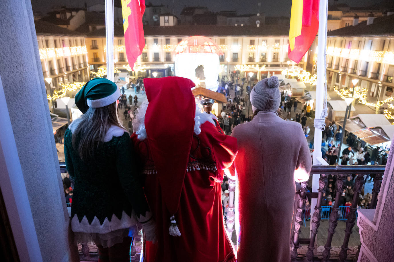 Papá Noel llena las calles de Palencia