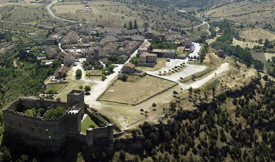 Vista aérea de Pedraza, uno de los cien pueblos más bonitos de España.