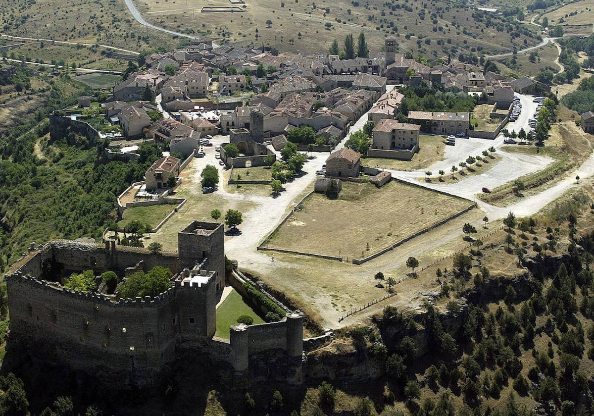 Vista aérea de Pedraza, uno de los cien pueblos más bonitos de España.