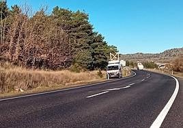Lugar de la N-603 donde se ha producido el accidente este martes.