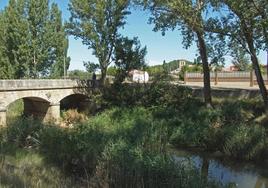 Imagen de archivo del río Ucieza a su paso por la localidad palentina de Villovieco.