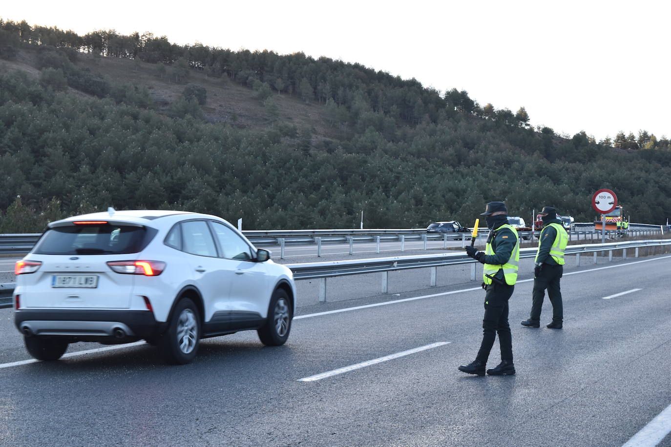 Colisión múltiple en la A-67 en Palencia