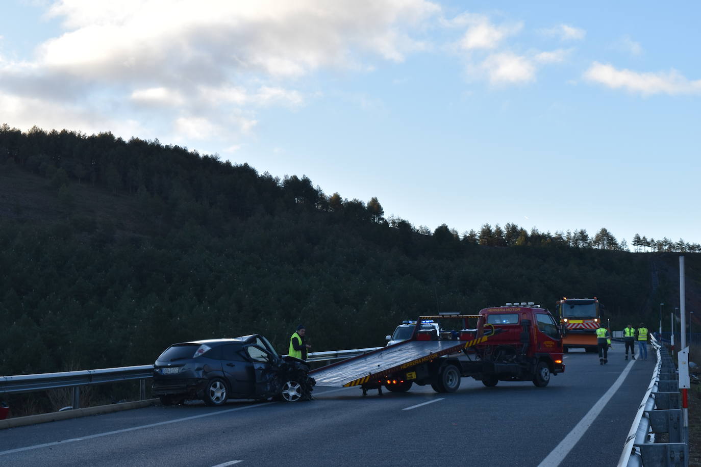 Colisión múltiple en la A-67 en Palencia