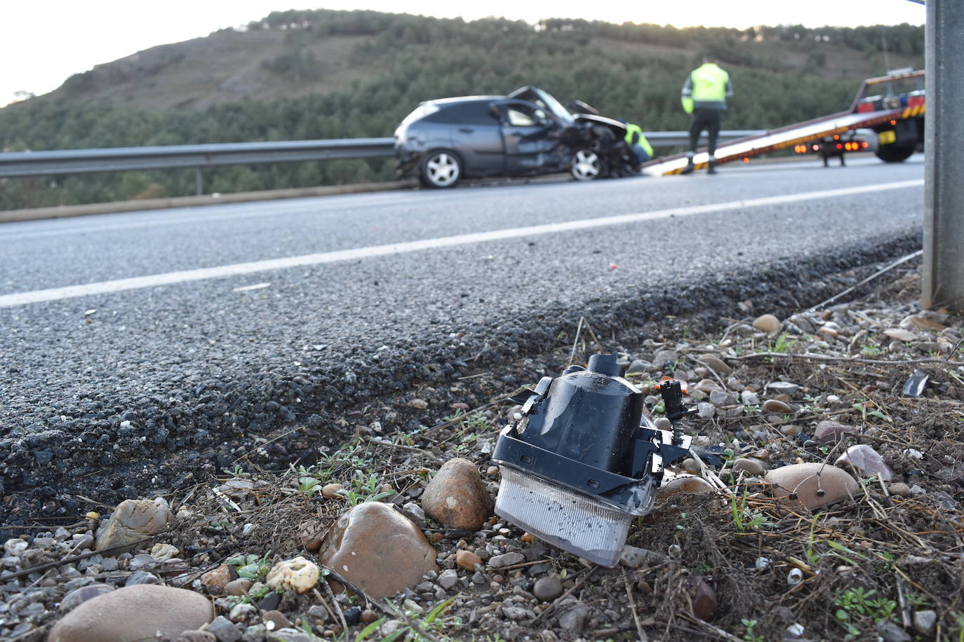 Colisión múltiple en la A-67 en Palencia