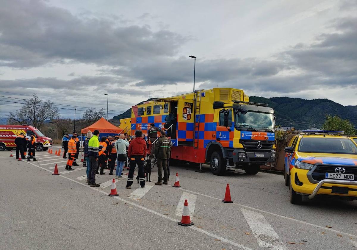 Imagen del dispositivo de búsqueda desplegado para localizar al desaparecido en Rimor.