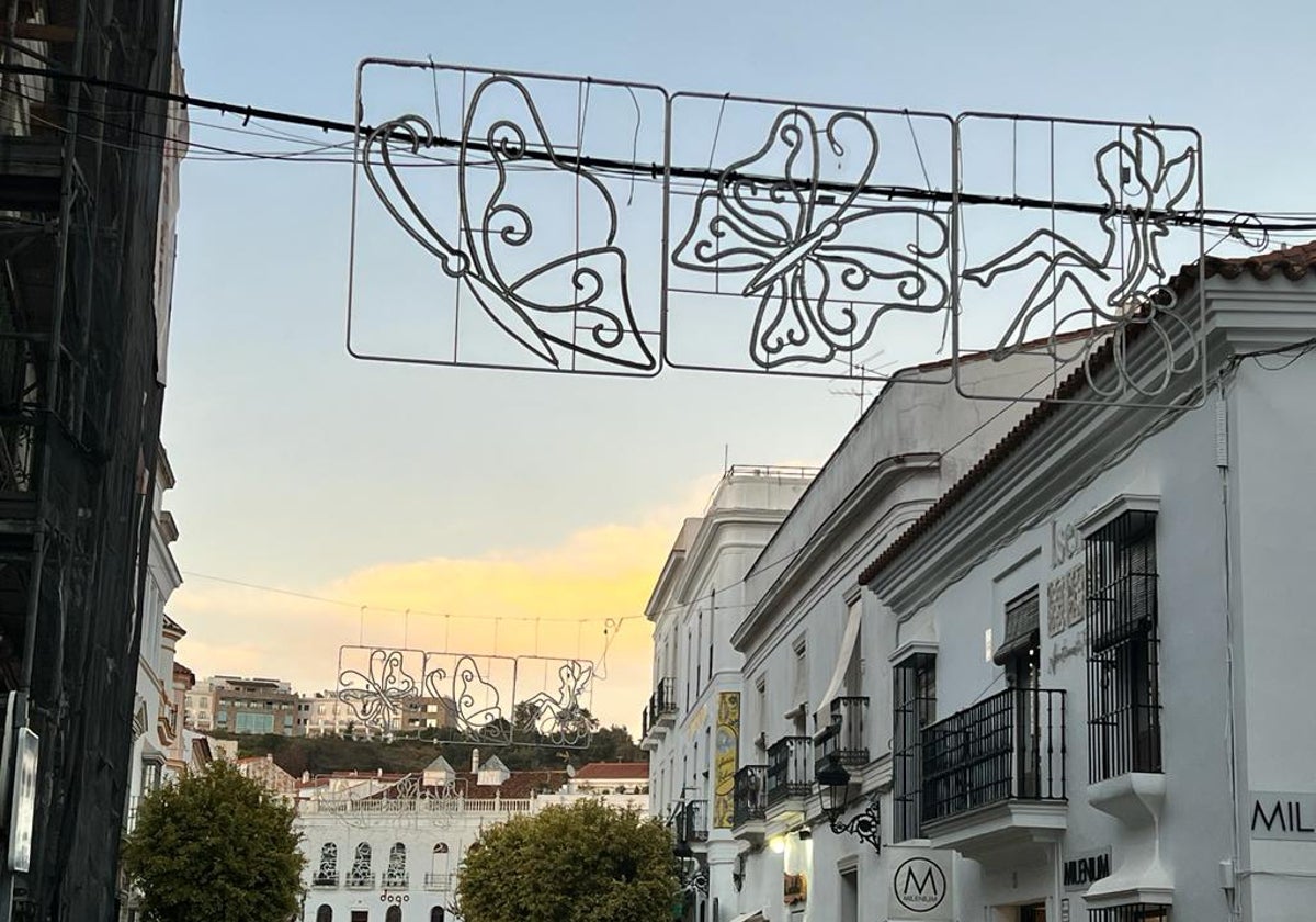 Luces de hadas en Aracena (Huelva).