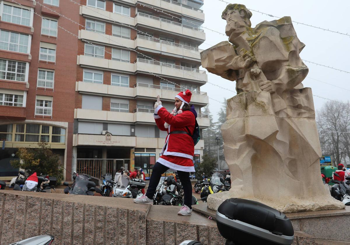 Papanoeles moteros queman rueda en Palencia