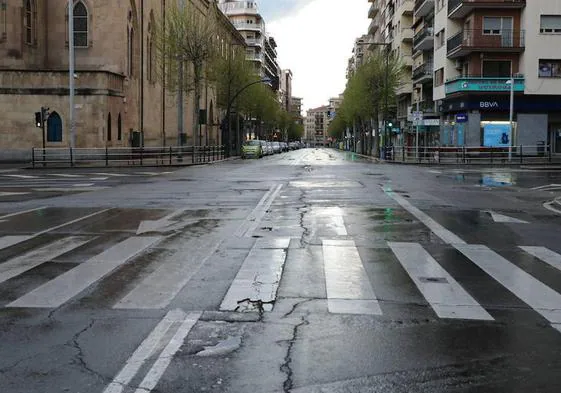 Calle María Auxiliadora de Salamanca.