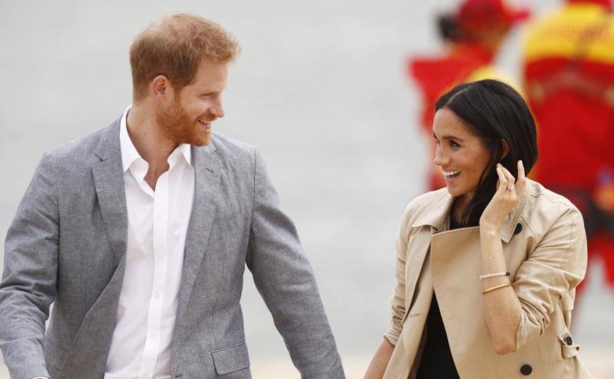 El príncipe Harry y su esposa Meghan