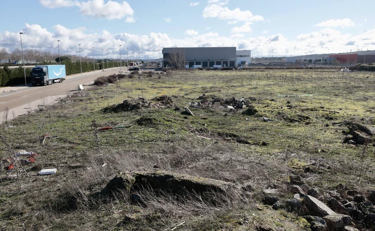 Suelo del polígono Industrial Jalón, donde está ubicado el centro de distribución de Amazon. 