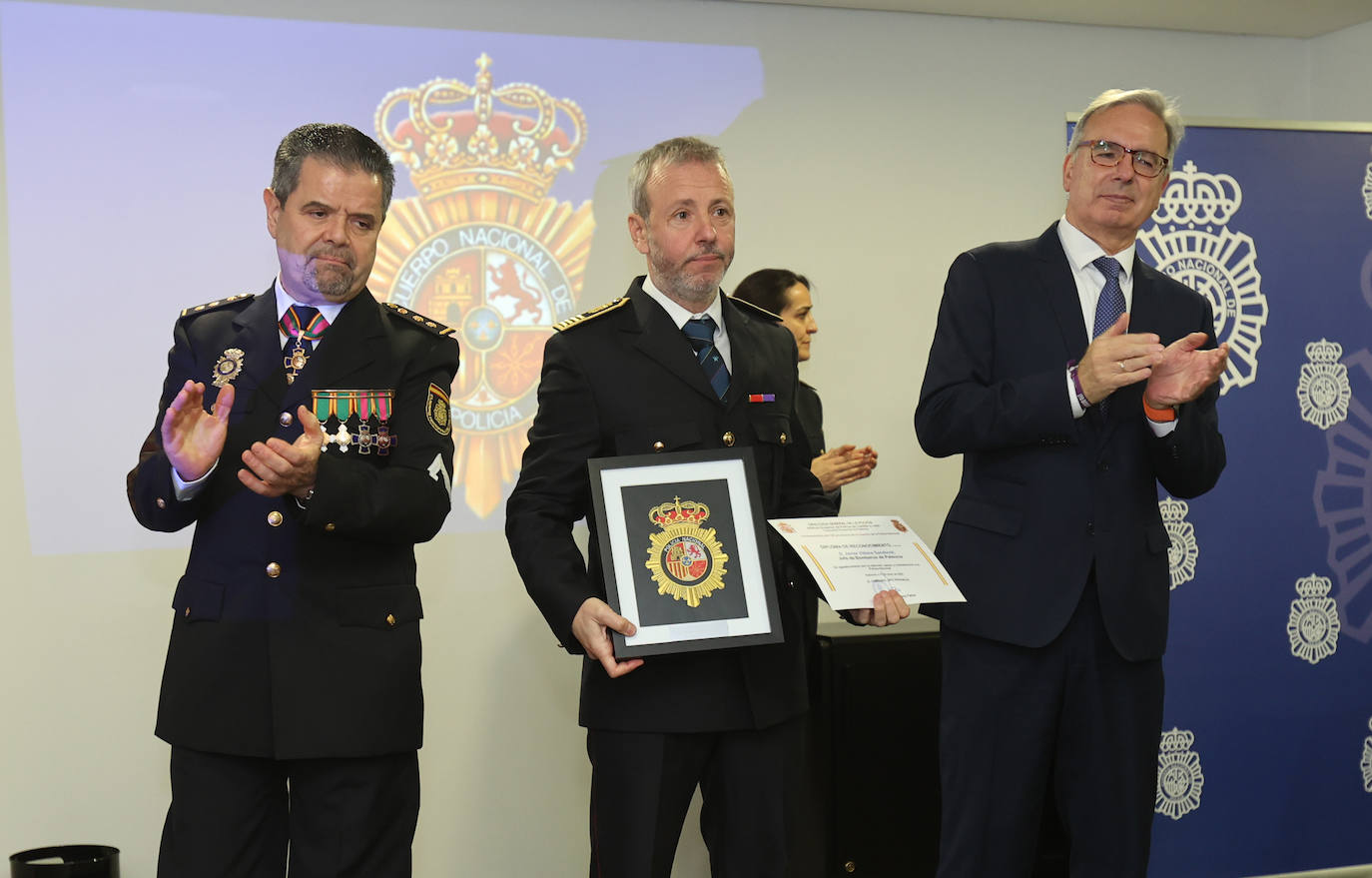 Acto para celebrar los 199 años de historia de la Policía Nacional de Palencia, este viernes.