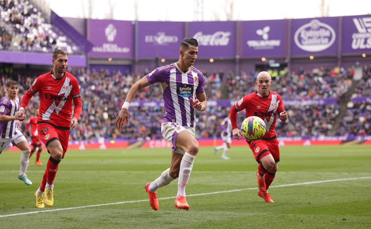 El Yamiq, durante el partido frente al Rayo de la pasada jornada. 