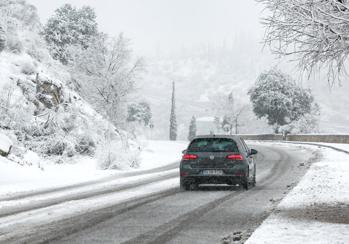 Nieve en carretera