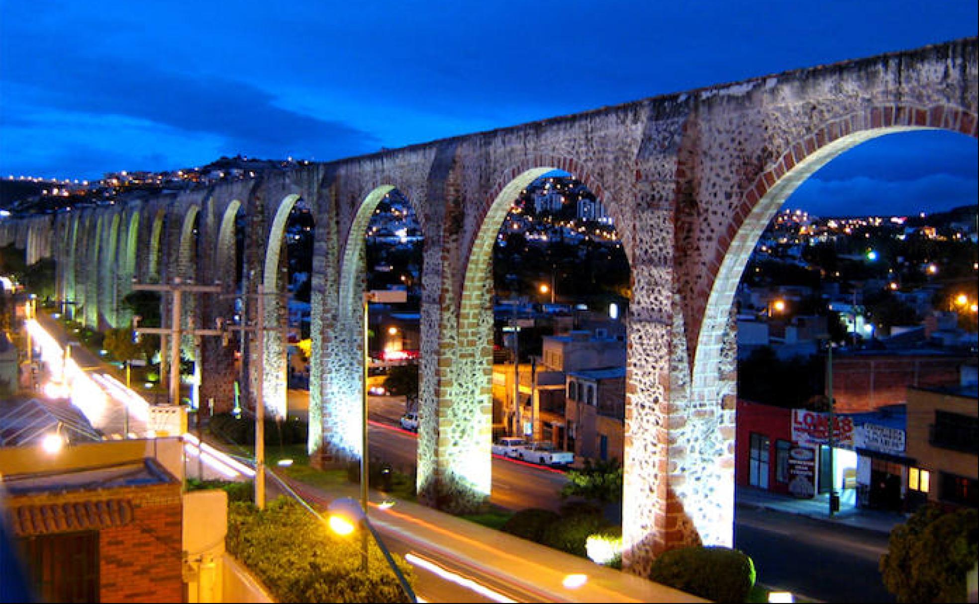 Acueducto de la ciudad mexicana de Querétaro.