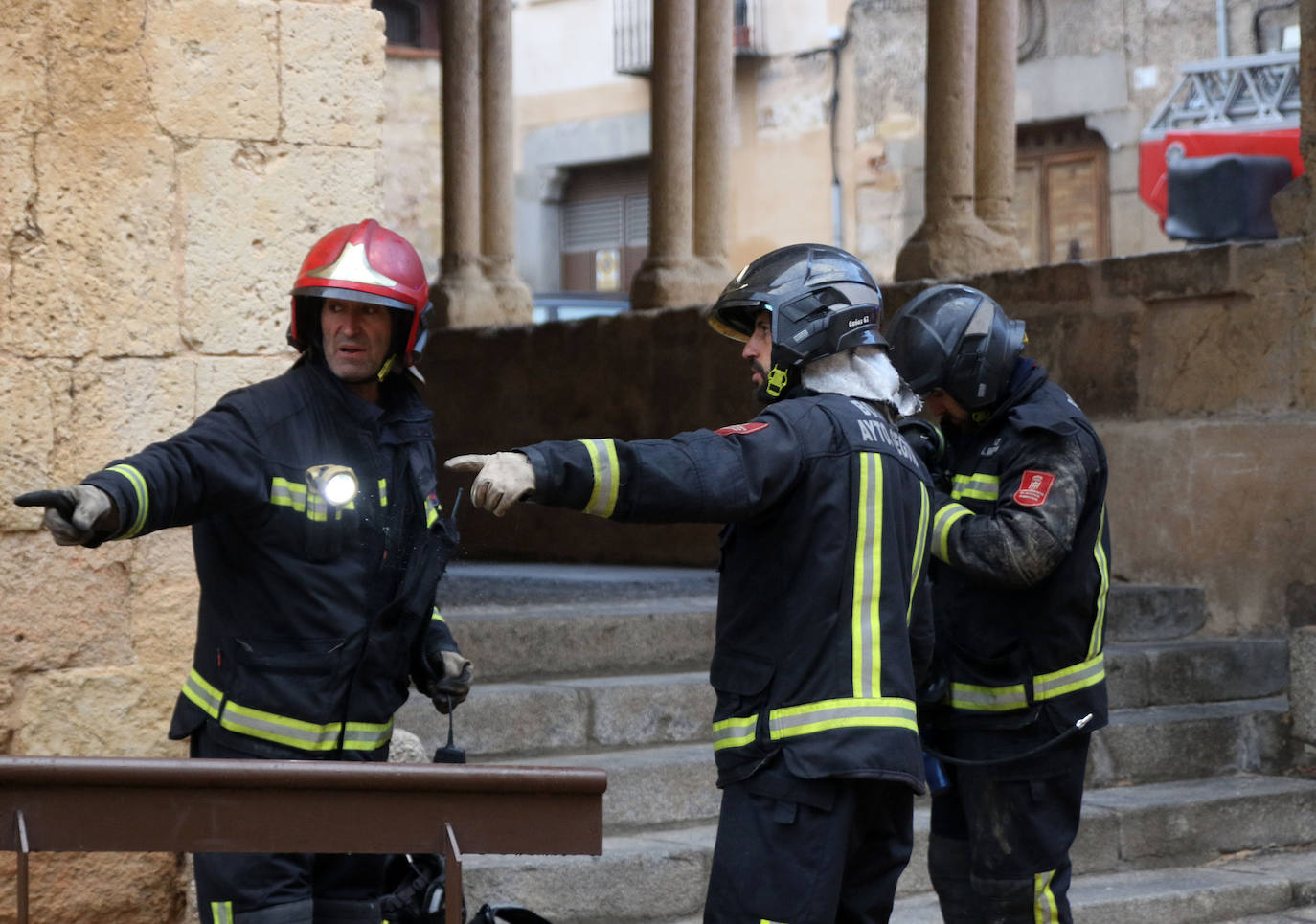 Incendio en la iglesia de la Trinidad. 