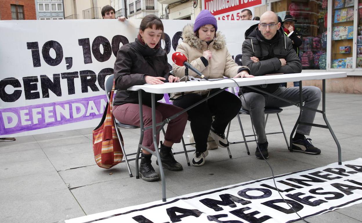 Integrantes del colectivo durante su reivincación en Zamora. 