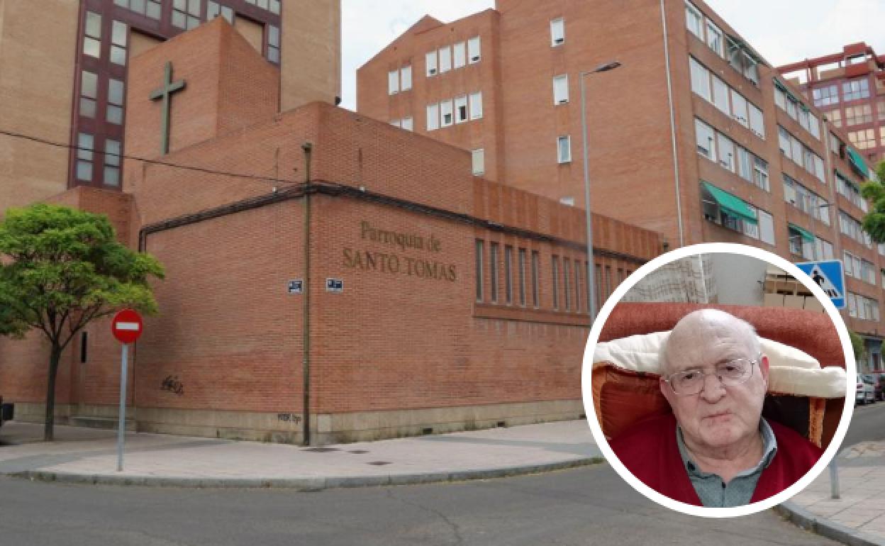 Parroquia de Santo Tomás, donde Nemesio Pérez (en la imagen detallada) dio misa durante años. 