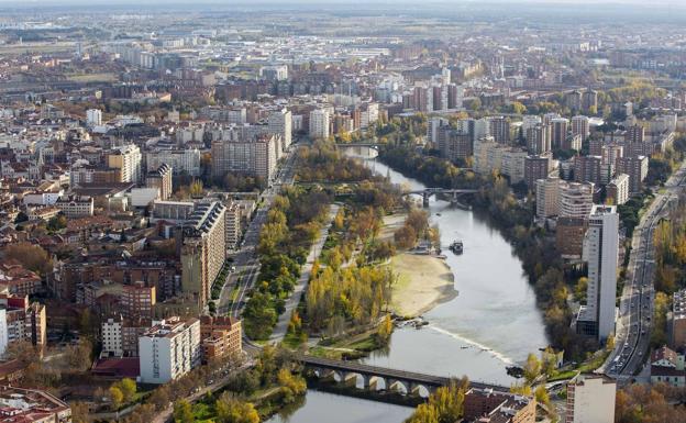 Vista áerea de la ciudad de Valladolid.