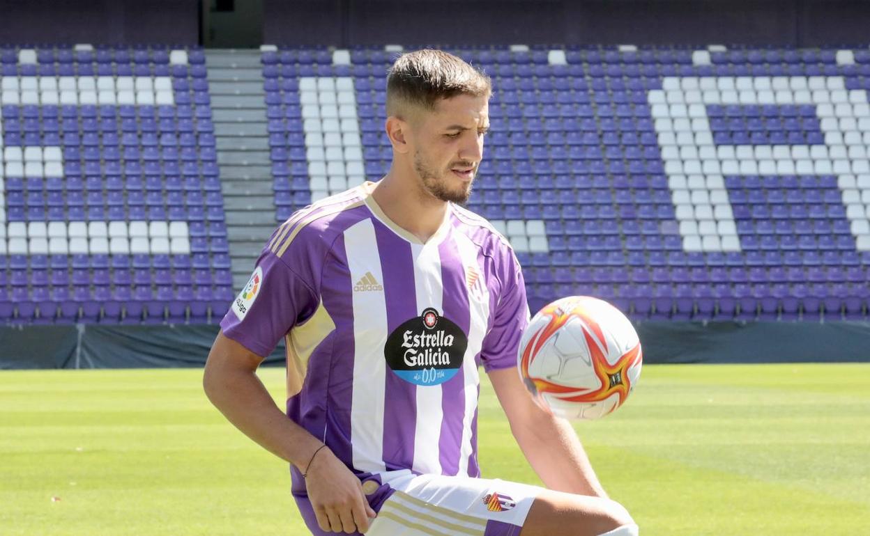 Feddal, durante su presentación como jugador del Real Valladolid. 