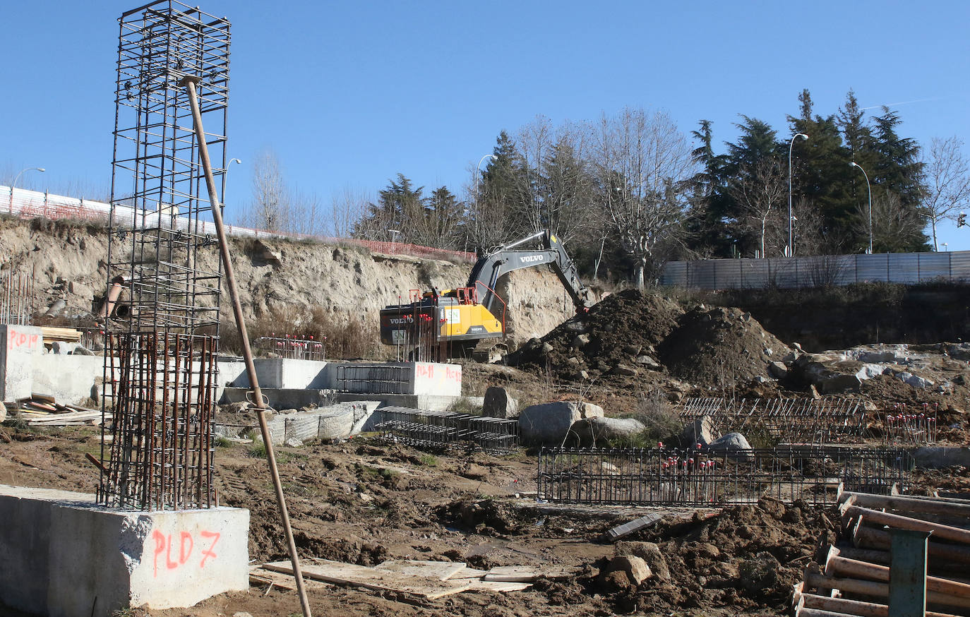 Obras de construccion del Instuto de San Lorenzo. 