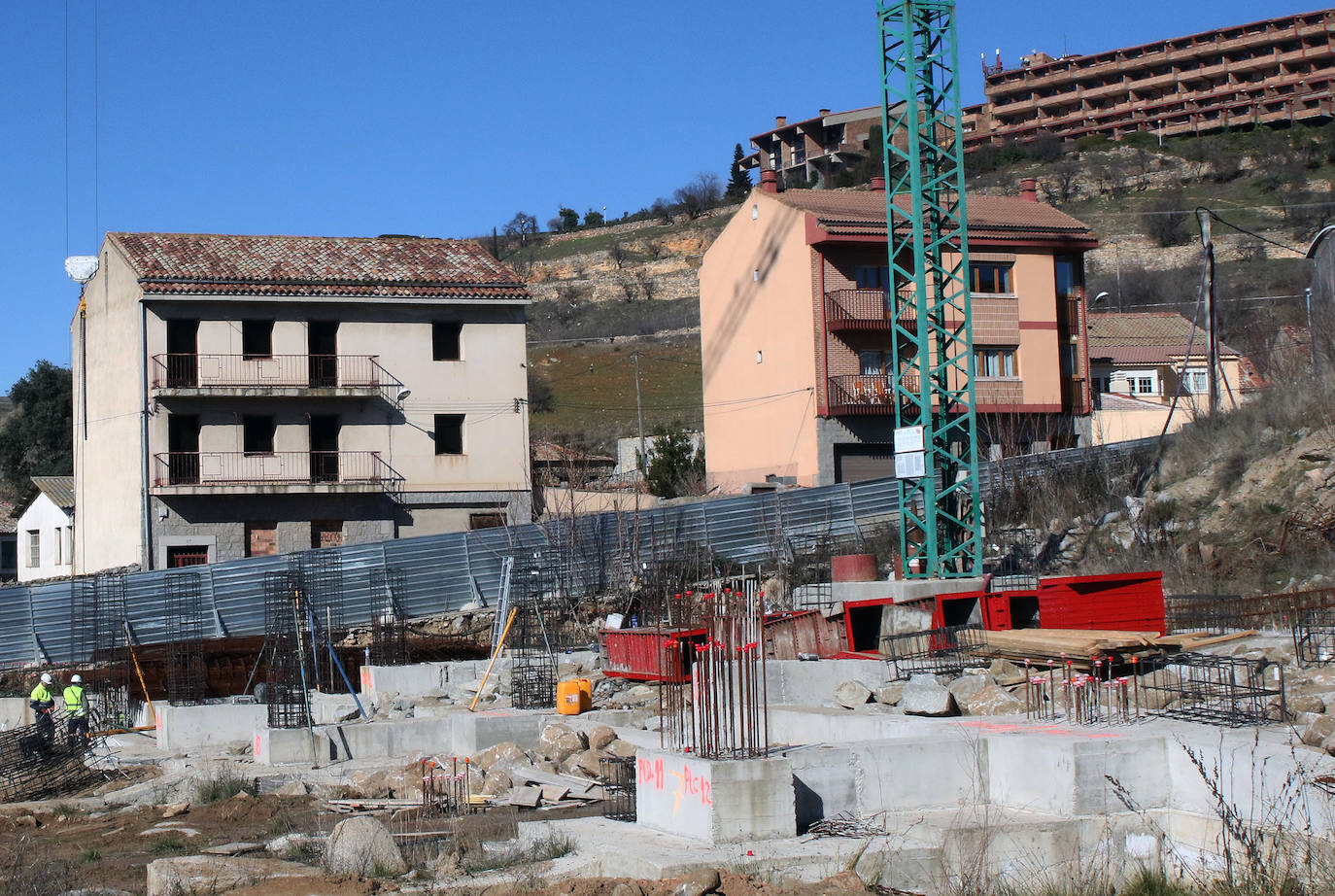 Obras de construccion del Instuto de San Lorenzo. 