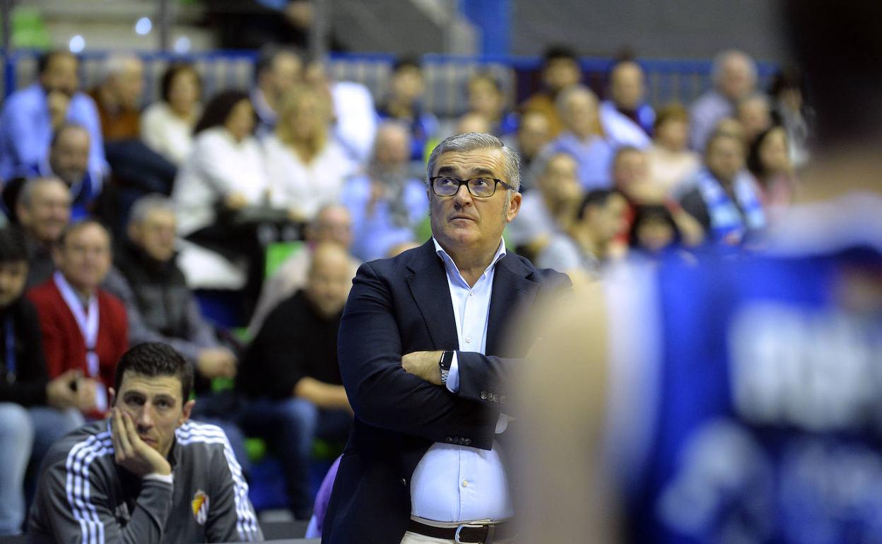 Paco García, en el partido del pasado miércoles en Burgos. 