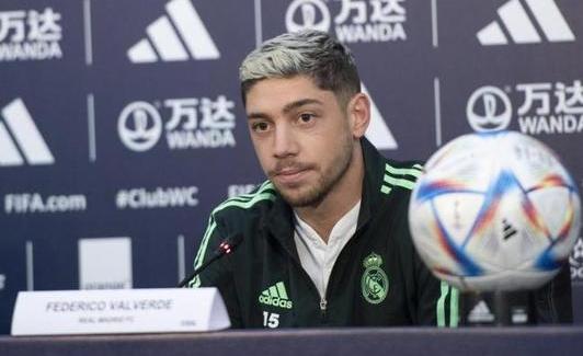 Fede Valverde, durante su comparecencia en Marruecos. 