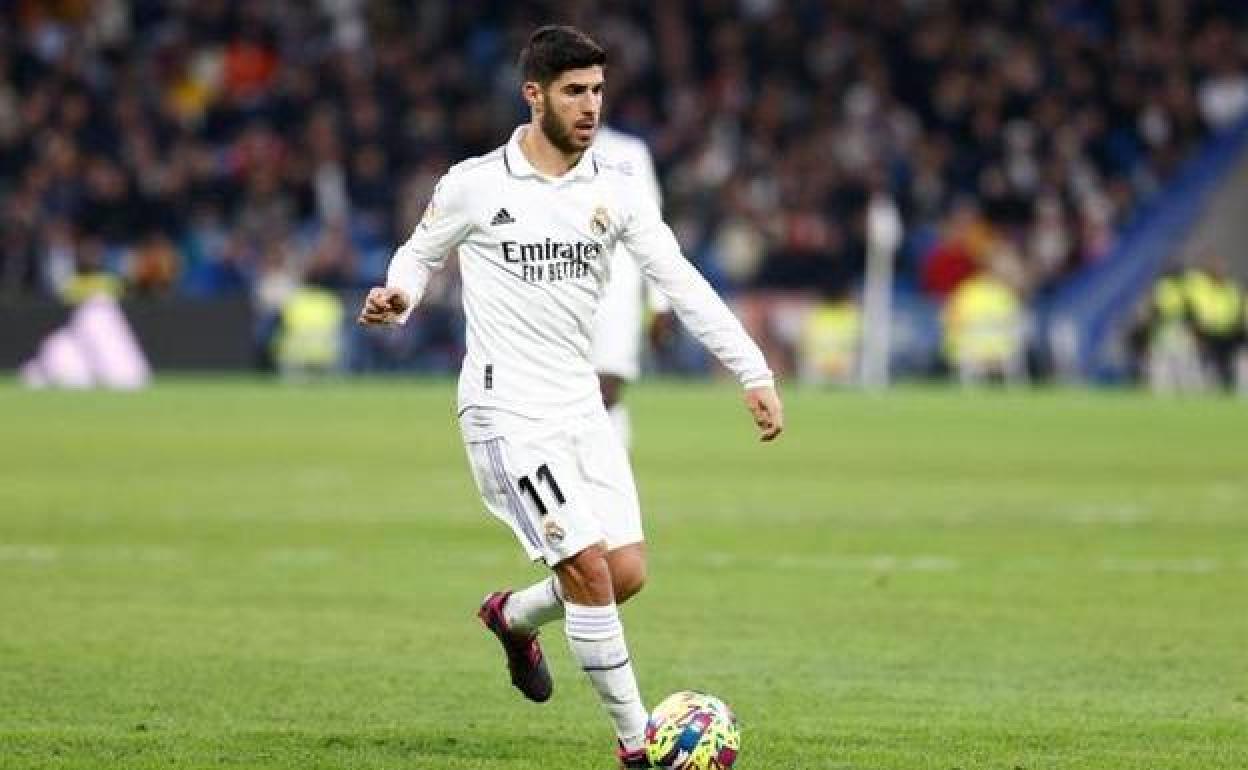 Marco Asensio, durante un partido del Real Madrid