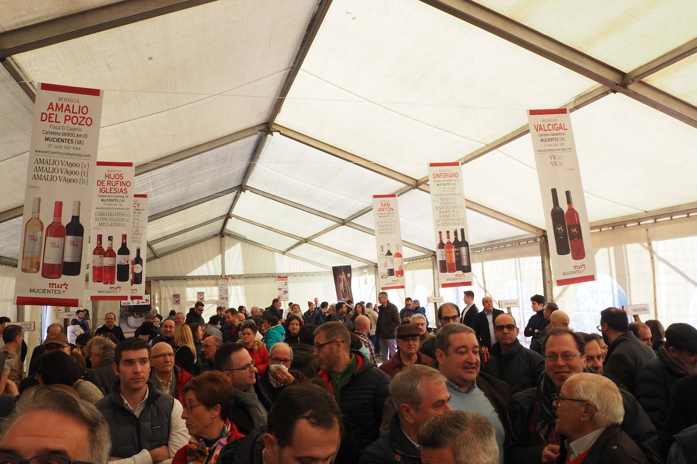 Subasta de la taza de plata, emblema de Mucientes, durante la Fiesta del Primer Vino 