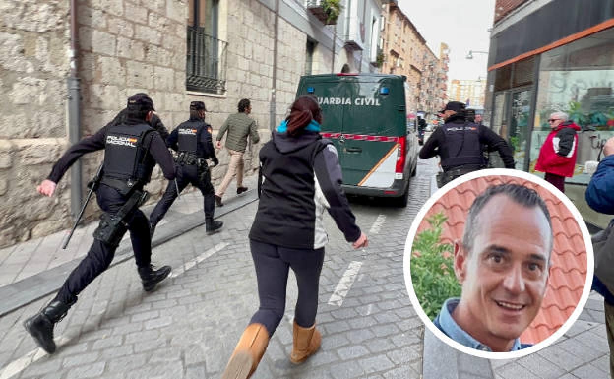 Traslado de David Maroto a la prisión de Valladolid. En el círculo, David Maroto.