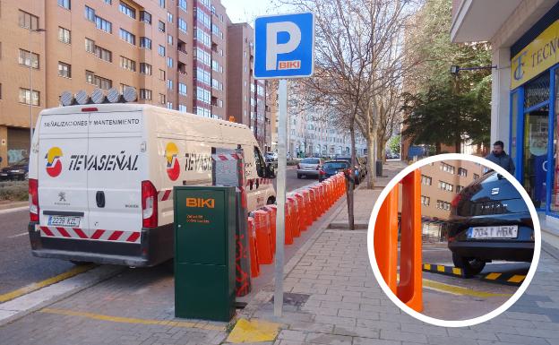 Biki blinda sus puntos de préstamo con señales y topes para protegerlos de los vehículos