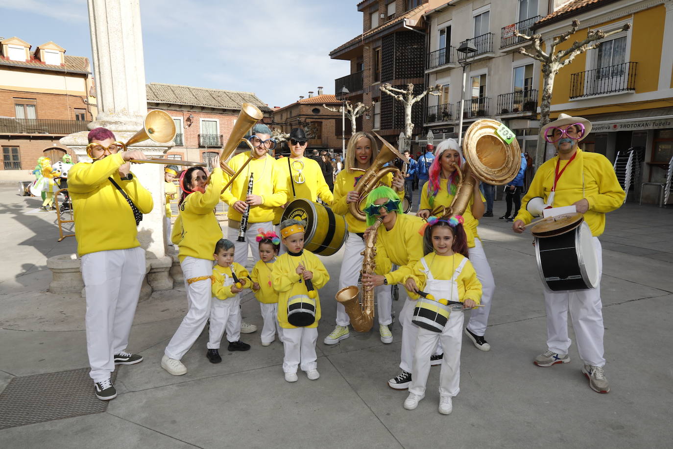 Un momento del desfile de carnaval en Tudela de Duero. 