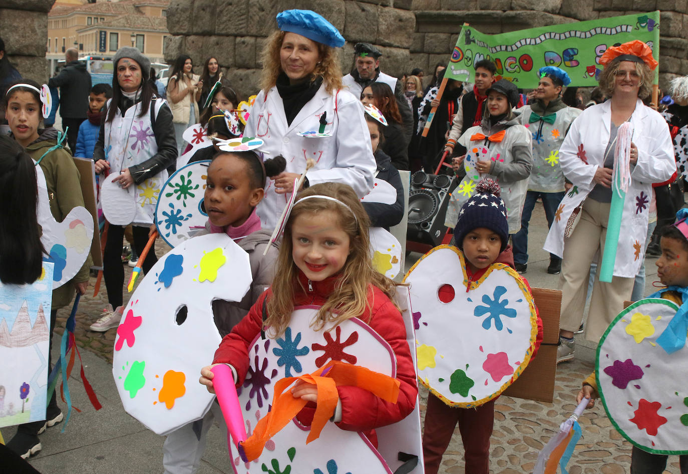 Desfile infantil en el Carnaval de Segovia. 