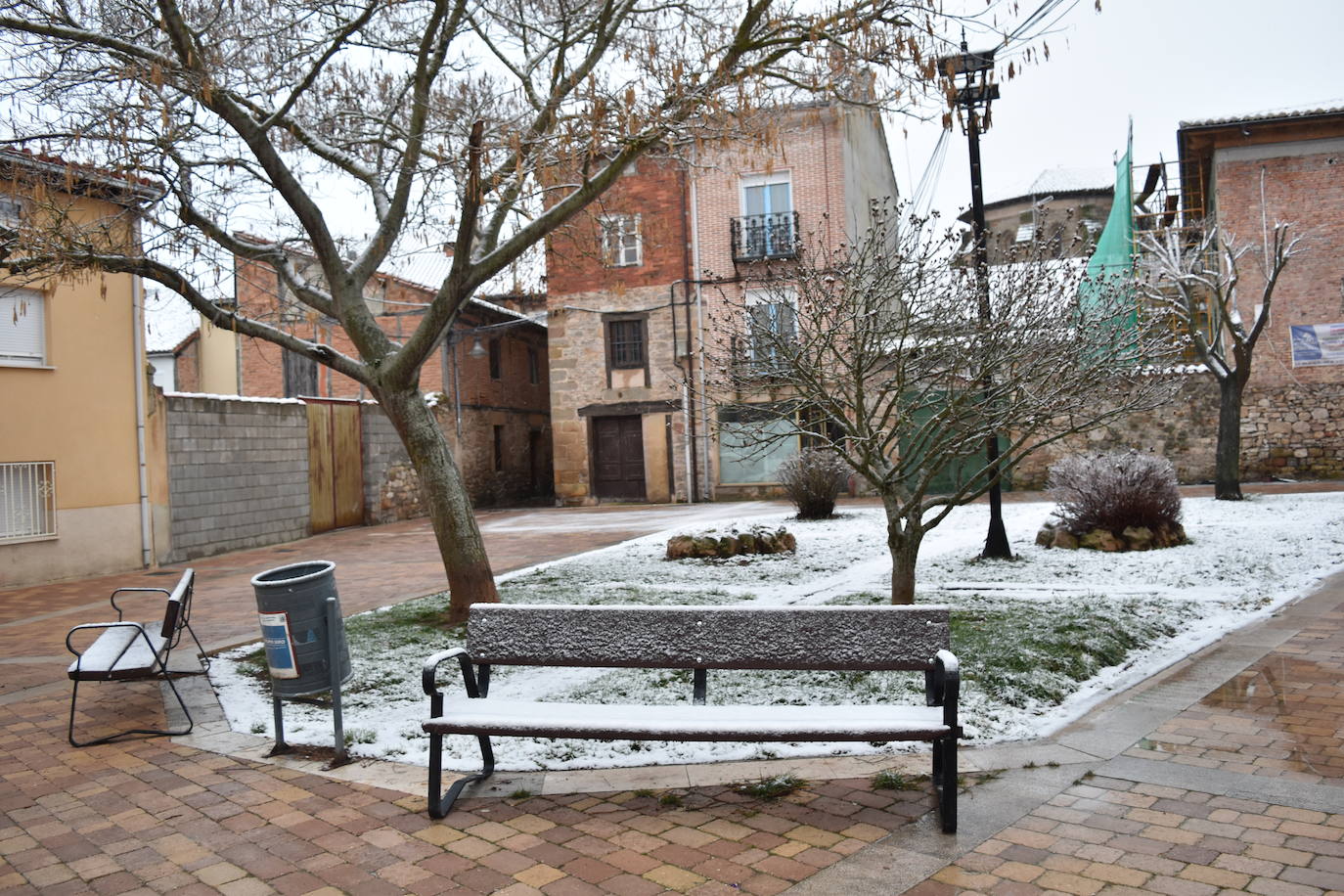 Aguilar y el resto de la provincia palentina ha amanecido con una capa blanca