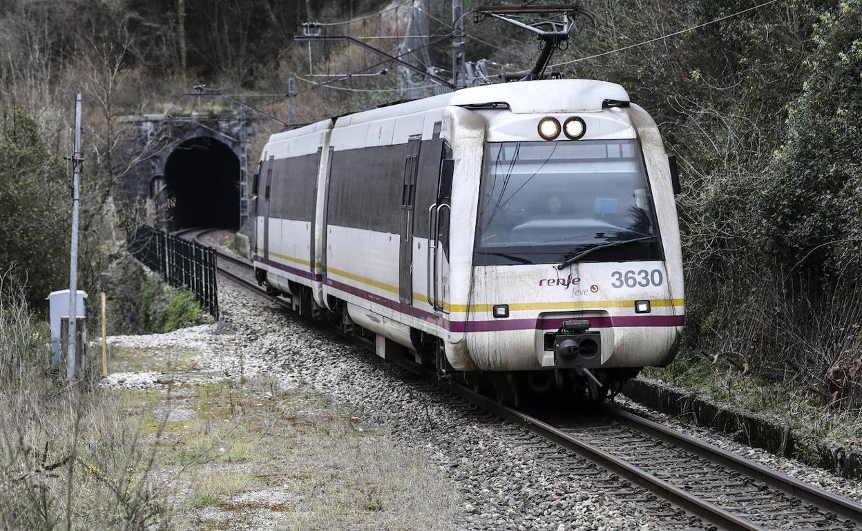 Uno de los trenes de Cercanías de Ancho Métrico. 