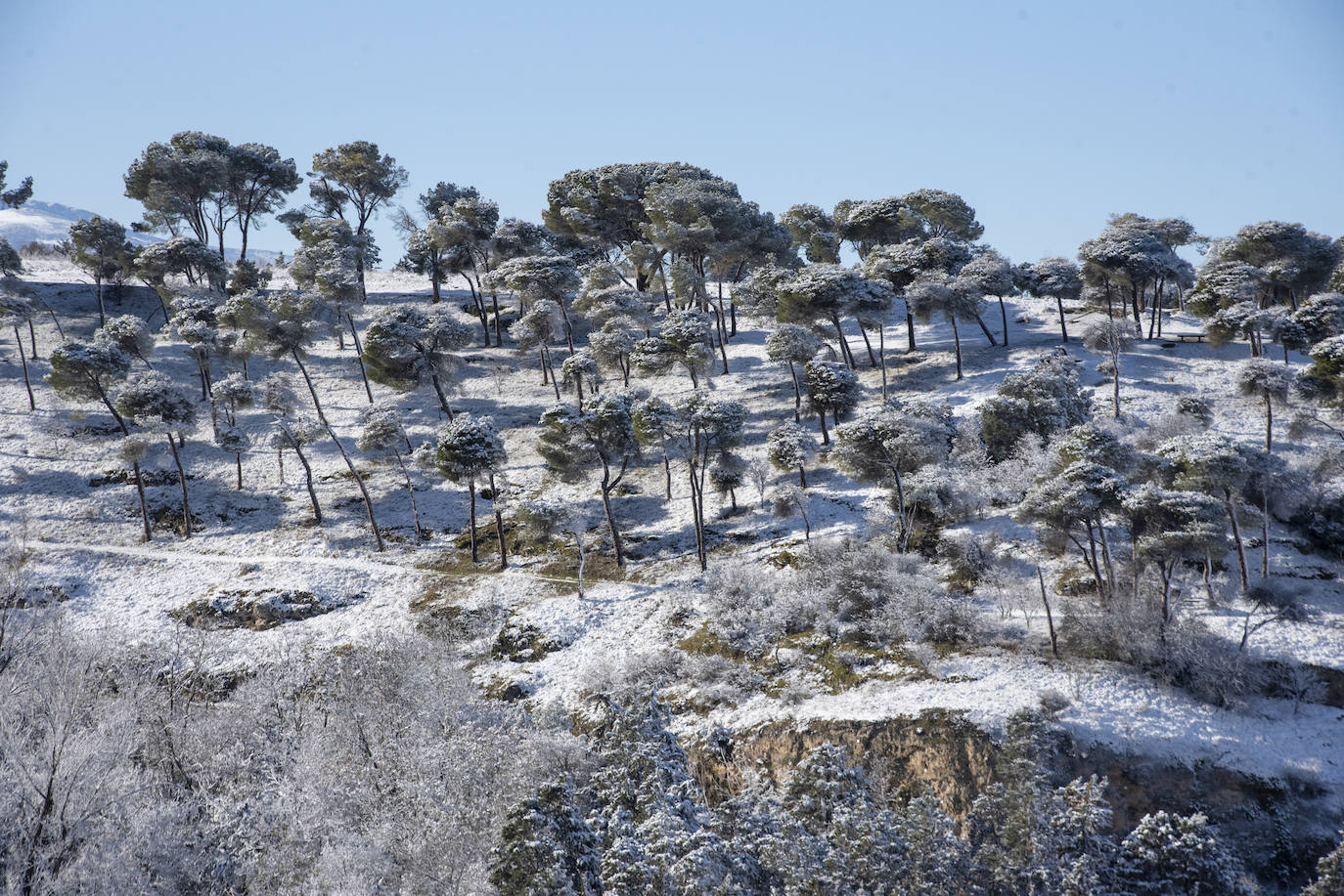 Segovia amanece cubierta de blanco. 