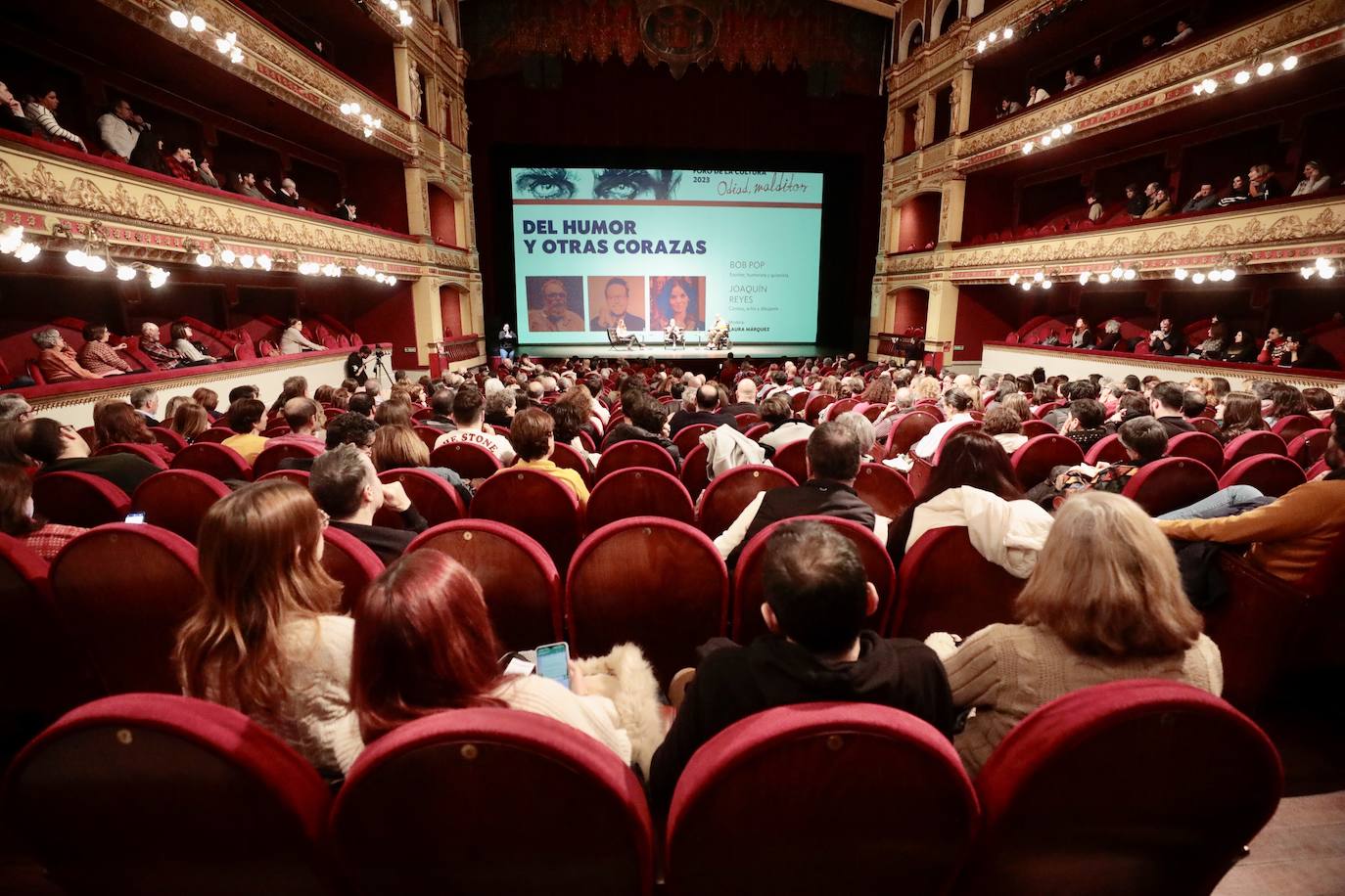 Fotos: Joaquín Reyes, Bob Pop, Cristina Cifuentes y Susana Diaz, en el Foro de la Cultura