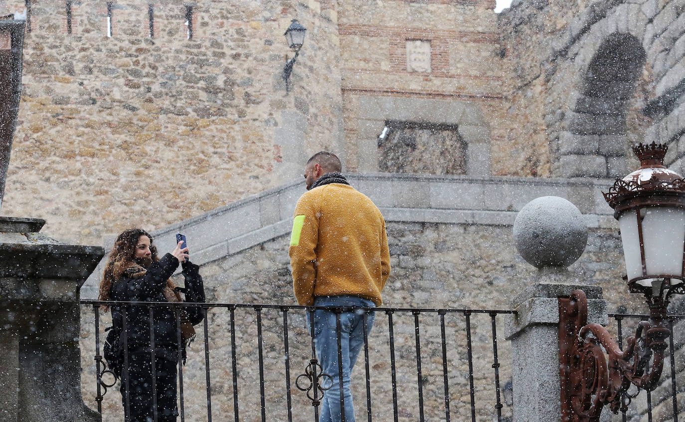 Jornada de frío extremo en la capital segoviana. 